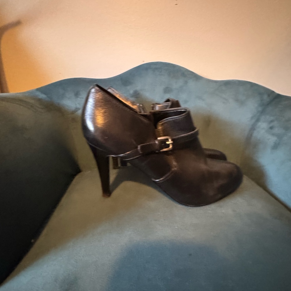 Nine West Black Leather Monk Strap Dress Shoes